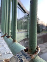 Close-up of metallic structure