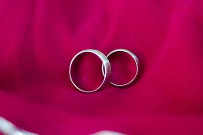 Close-up of wedding rings