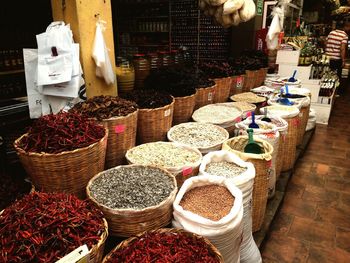 Various market stall