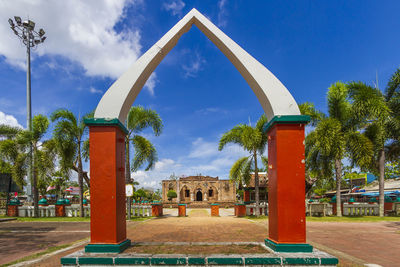 View of historical building against blue sky