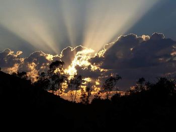 Scenic view of landscape against sky during sunset