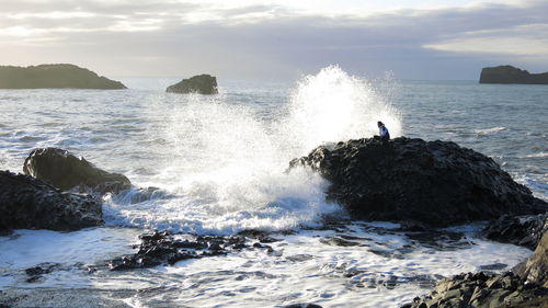Scenic view of sea against sky
