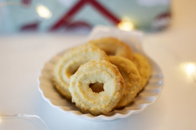 Close-up of cake on plate