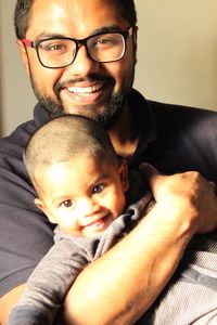 Portrait of father with daughter