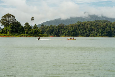 Scenic view of river against sky