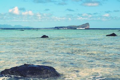 Scenic view of sea against sky