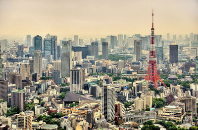 Aerial view of buildings in city