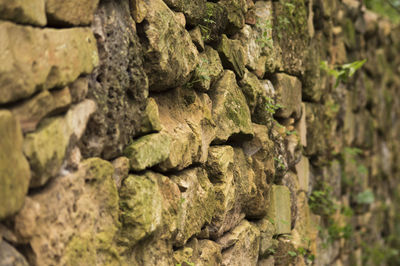 Close-up of stone wall