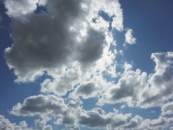 Low angle view of clouds in sky