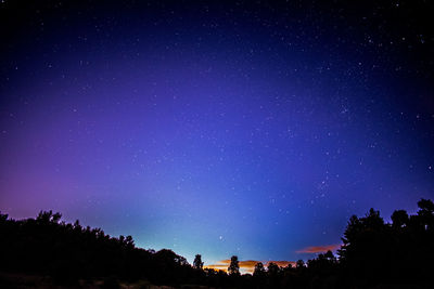 Low angle view of starry sky