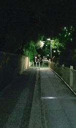 Road in city at night