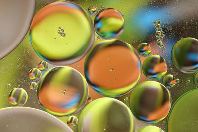 Full frame shot of bubbles in water