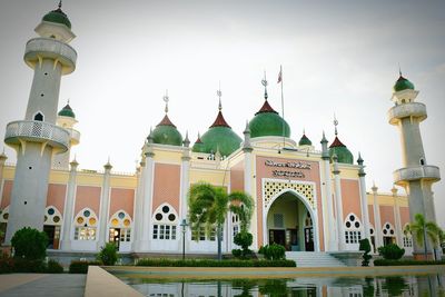 Low angle view of temple against sky