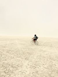 Motorcycle on sand