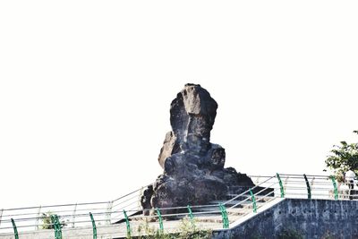 Statue against clear sky