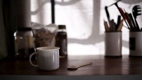 Close-up of coffee on table