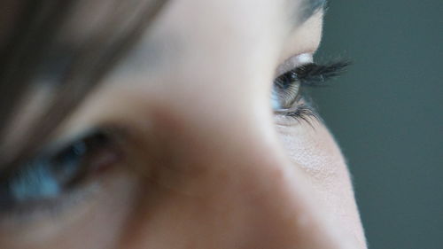 Close-up of girl looking away