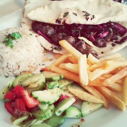 Close-up of served food