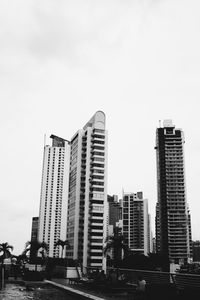 Low angle view of modern building against sky