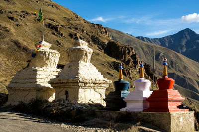 View of temple against cloudy sky