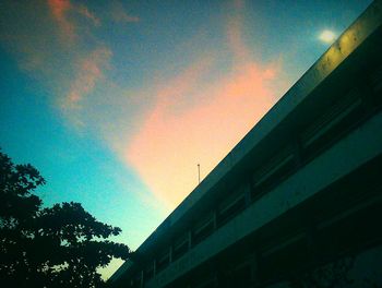 Low angle view of sky during sunset