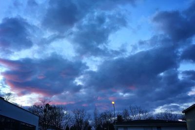 Low angle view of dramatic sky