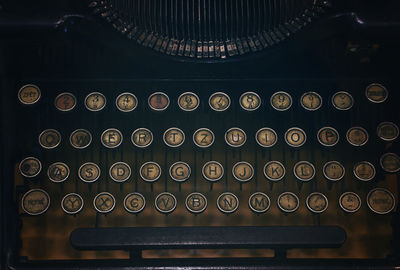 Full frame shot of typewriter