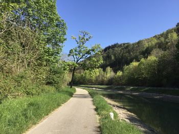 Different stages of spring on the burgundy canal near dijon, france