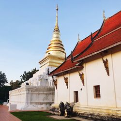 View of temple building against sky