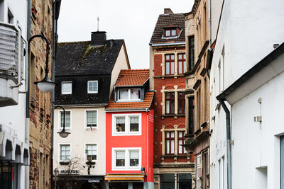 Low angle view of buildings in city