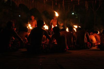 Group of people at night