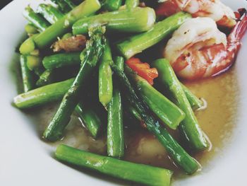 Close-up of salad served in plate