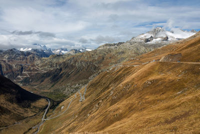 Panoramic view of the swiss alps