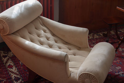 Close-up of sofa at home