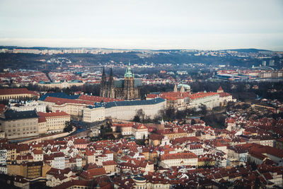 High angle view of cityscape