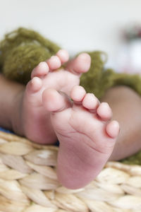 Close-up of baby feet