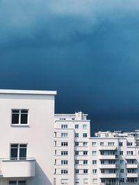 Low angle view of residential building against sky