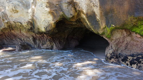 Rock formation in water