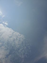 Low angle view of clouds in sky