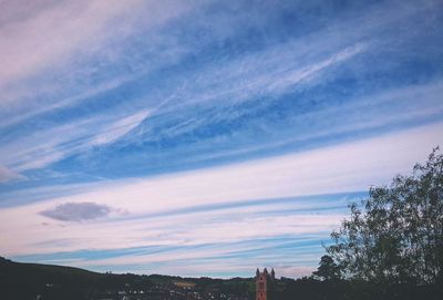 Scenic view of landscape against sky at sunset