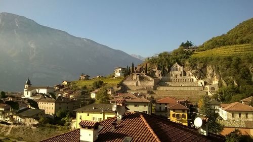 High angle view of a town