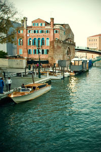 View of buildings in canal