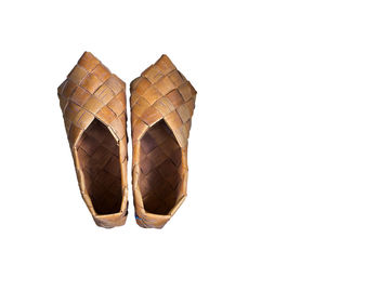 Close-up of chocolate cake against white background