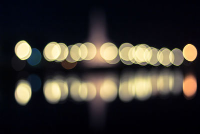 Defocused lights at night