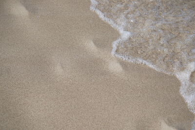 Close-up of sand at beach