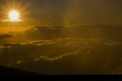 Low angle view of sky during sunset