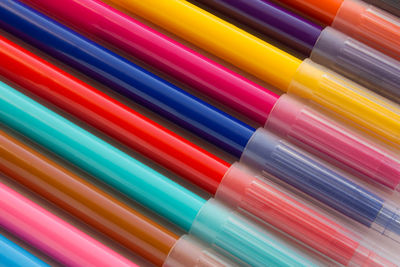 Full frame shot of multi colored pencils