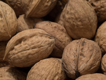 Full frame shot of walnuts