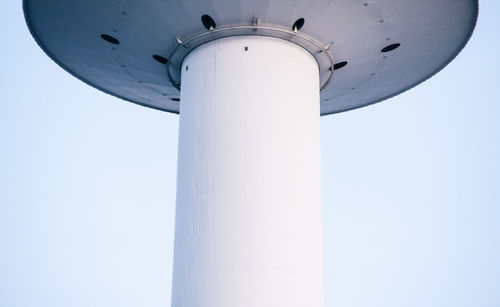 Low angle view of tower against clear sky