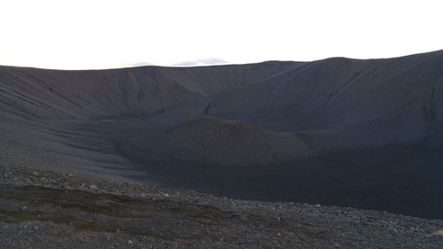 Scenic view of mountain against clear sky